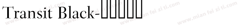 Transit Black字体转换